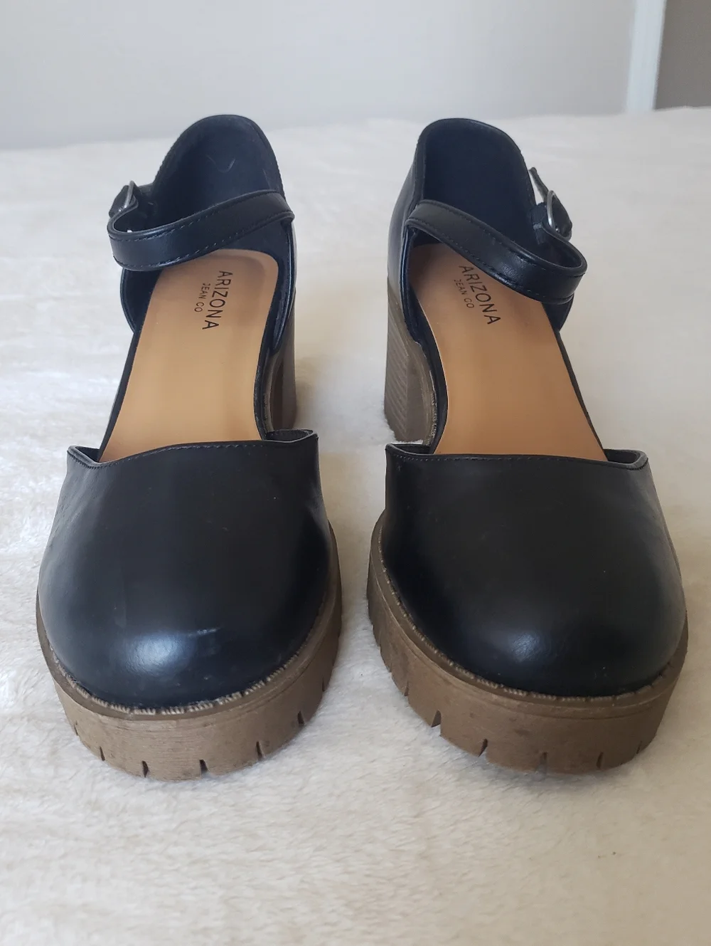 ARIZONA JEAN CO Black Mary Jane Block Heel Shoes Size 8 - Picture 3 of 9